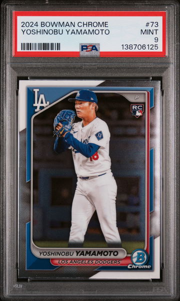 2024 Bowman Chrome Yoshinobu Yamamoto #73 PSA 9