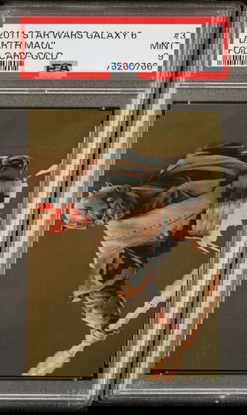 2011 TOPPS STAR WARS GALAXY 6 DARTH MAUL #3 GOLD FOIL CARD No. 1/600 PSA 9