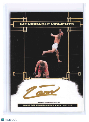 2024 Champions Collection Memorable Moments Jean Silva Auto #MM-JS UFC MMA Card