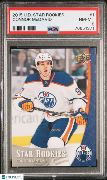 2015-16 Upper Deck Star Rookies Connor McDavid #1 Rookie PSA 8