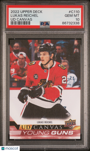 2022 Upper Deck UD Canvas Lukas Reichel #C110 PSA 10