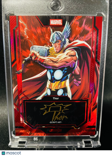 2025 Kakawow Cosmos Marvel Script Art Thor Script Art Red 17/75 CM-PR-14 Trading Card
