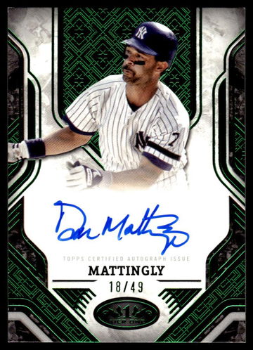 2025 Topps Tier One PPA-DM Don Mattingly Prime Performers Autographs /49 VG New York Yankees