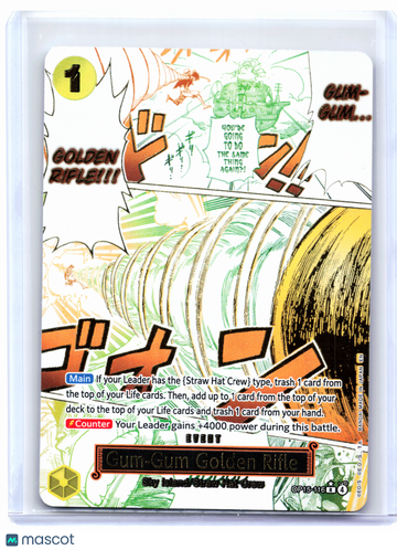 Adventure on Kami's Island Gum-Gum Golden Rifle (Alternate Art) Foil Rare #OP15-116