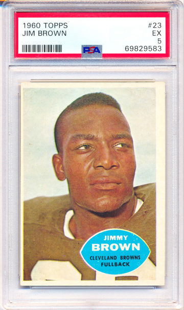 1960 Topps #23 Jim Brown PSA 5 - JUST GRADED! NEW CASE