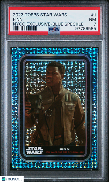 2023 Topps Star Wars Nycc Exclusives Finn #1 Blue Speckle PSA 7