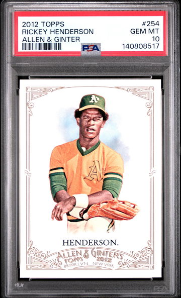 2012 Topps Allen and Ginter Rickey Henderson #254 PSA 10