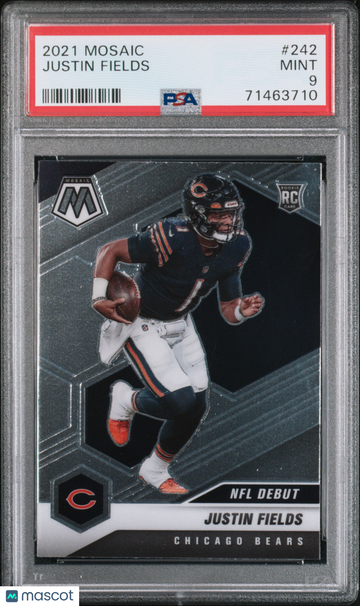 2021 Panini Mosaic Justin Fields #242 PSA 9