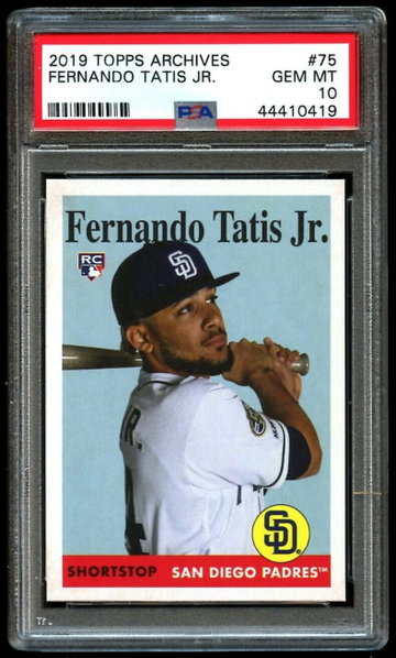 2019 Topps Archives Fernando Tatis Jr. Rookie #75 PSA 10 Gem Mint RC 