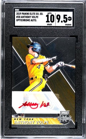 2019 Elite Extra Edition #30 Anthony Volpe Optichrome SGC 9.5