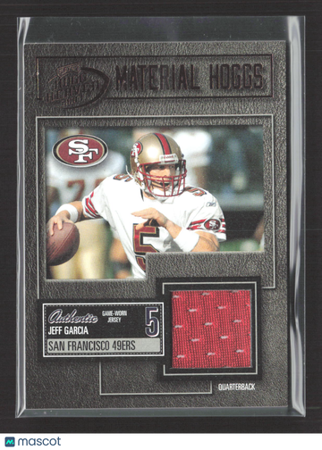 2003 Playoff Absolute Memorabilia Material Hoggs Jeff Garcia #MH-34 Game-Worn Jersey 045/200