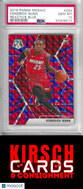 Kendrick Nunn 2019 Panini Mosaic #234 RC    Reactive Blue (Miami Heat)