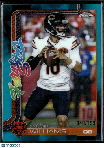 2025 Topps Chrome Future Stars Caleb Williams #FS-1 Aqua Refractor /199