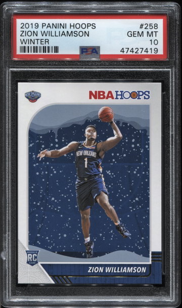 Zion Williamson 2019-20 Hoops Winter #258 PSA 10