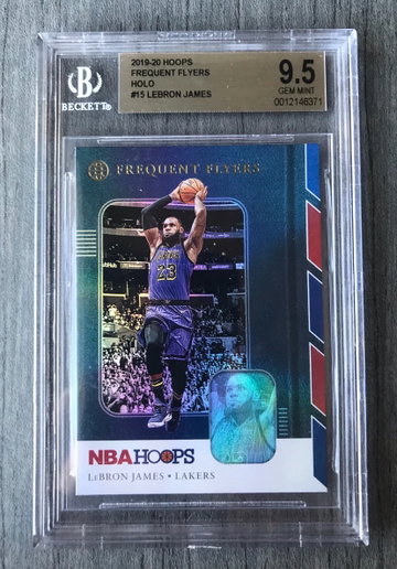 2019 Hoops frequent flyers holo lebron James bgs 9.5 