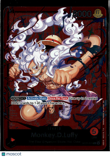 2023 Bandai One Piece Card Game Awakening of the New Era Monkey.D.Luffy Holo Leader Alt Art