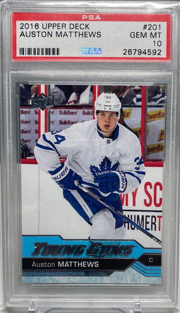 2016 Upper Deck Auston Matthews Young Guns PSA 10