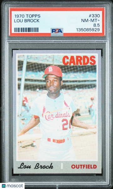 1970 Topps Lou Brock #330 PSA 8.5