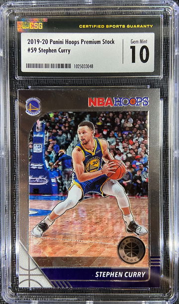 2019-20 Panini Hoops Premium Stock Stephen Curry CSG 10 GEM MINT!