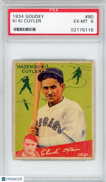 1934 Goudey Ki Ki Cuyler #90 PSA 6
