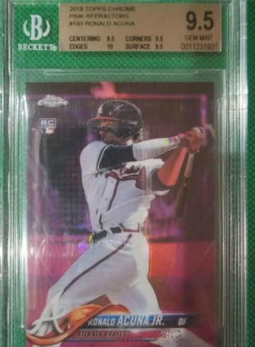 2018 Topps Chrome Pink BGS 9.5 QUAD 9.5 W/ SUB 10...EASY REGRADE TO PSA 10