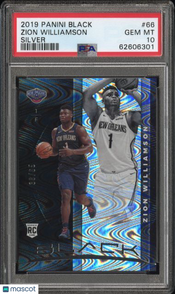 2019 Panini Black Zion Williamson #66 Silver PSA 10