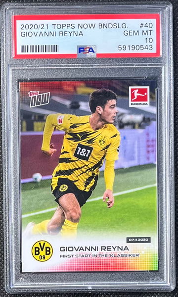 2020-21 Topps Now Bundesliga Giovanni Reyna #40 PSA 10