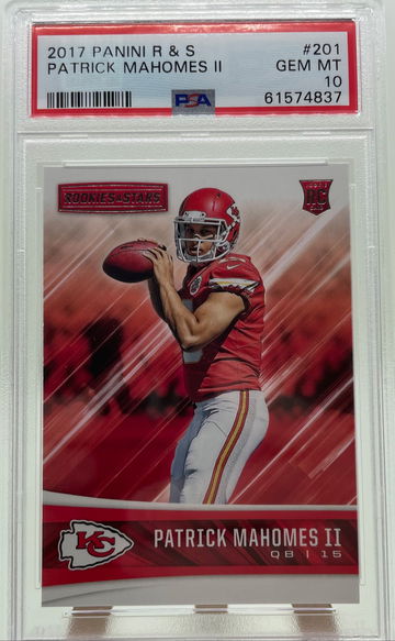 Patrick Mahomes 2017 Panini Rookies and Stars PSA 10