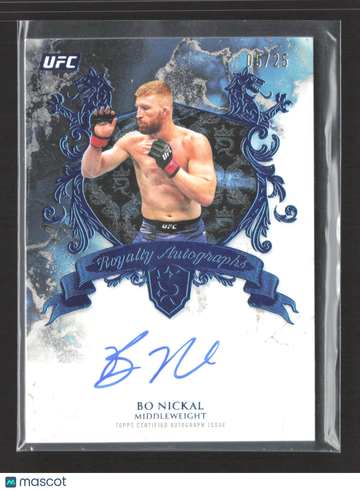 2025 Topps Royalty Collection UFC Royalty Autographs Bo Nickal #RY-BN /25