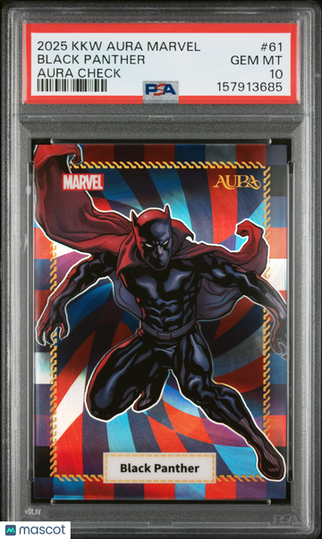 2025 Kakawow Aura Marvel Black Panther Check #61 PSA 10