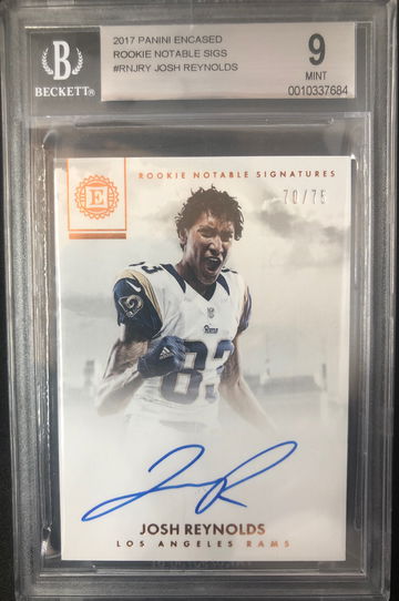 JOSH REYNOLDS 2017 Encased Rookie Auto Notable Signatures /75 BGS 9 MINT
