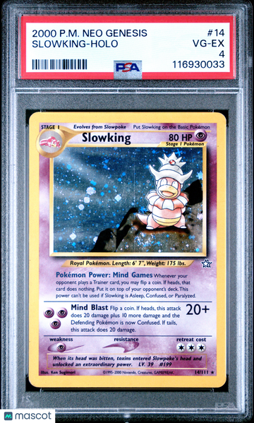 2000 Pokemon Neo Genesis Slowking Holo PSA 4 #14