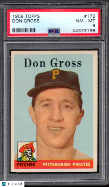 1958 Topps Don Gross #172 PSA 8