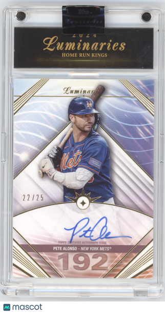 2024 Topps Luminaries Home Run Kings Autograph Pete Alonso #HRK-PA /25