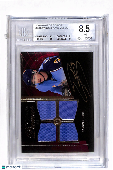 2009 OPC Premier Evander Kane JSY #63 Rookie BGS 8.5 Auto 10