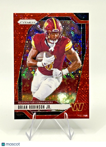 2024 Panini Prizm Red No Huddle Prizm Football Card #288 Brian Robinson Jr Washington Commanders