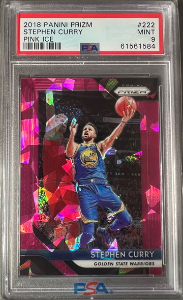 2018 Prizm Stephen Curry Pink Ice Prizm PSA 9 #222
