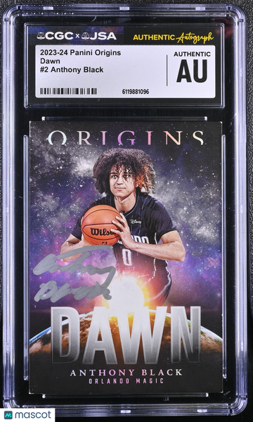2023-24 Panini Origins Anthony Black #2 Dawn CGC Authentic JSA Auto Authentic