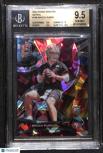 2022 Panini Spectra Astral #198 Brock Purdy ROOKIE RC #/40 BGS 9.5 POP 2!