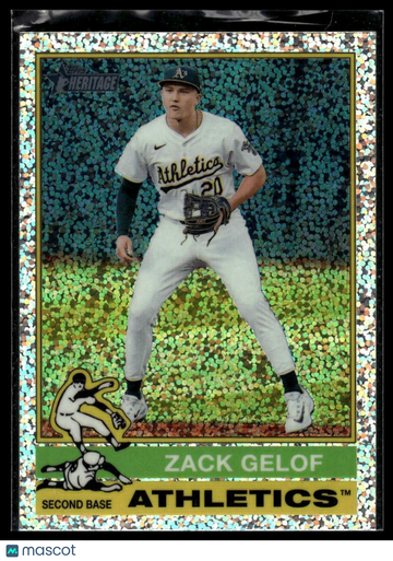 2025 Topps Heritage Zack Gelof #170 Chrome Silver Sparkle Refractor