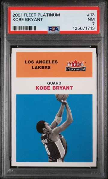 2001 Fleer Platinum Kobe Bryant #13 PSA 7