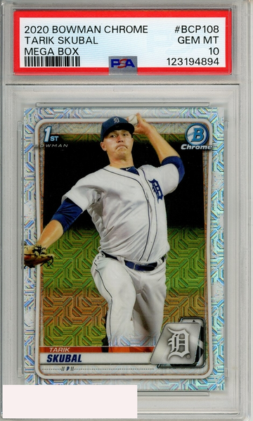 2020 BOWMAN CHROME MEGA BOX TARIK SKUBAL #BCP108 MEGA BOX PSA 10 GEM MT