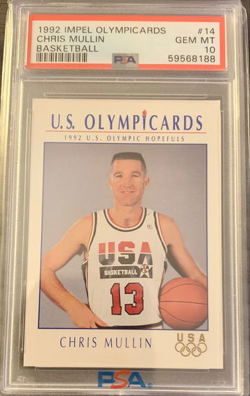 1992 Impel Olympicards Basketball Chris Mullin #14 - Graded Card PSA 10 Gem MT!