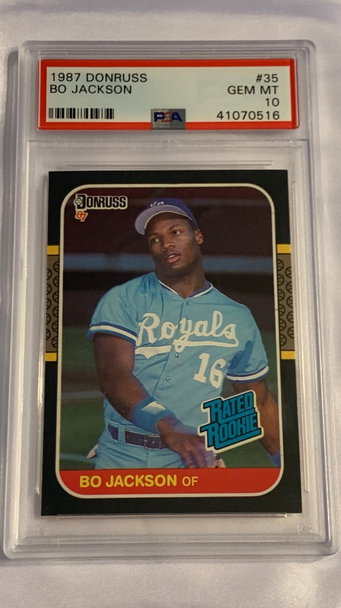 1987 Donruss Bo Jackson Rated Rookie PSA 10
