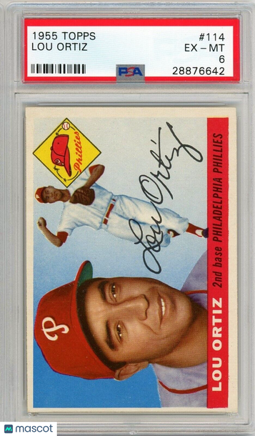1955 Topps Lou Ortiz Rookie #114 PSA 6 P1333