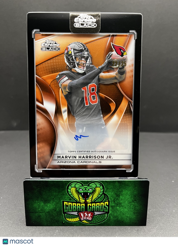 2025 Topps Chrome Black Football Marvin Harrison Jr. #AU-MH Orange 22/25