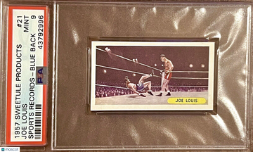 POP 14 No 10 PSA 9 Joe Louis 1957 Sweetule Sport Record '39 Vintage Tobacco Card