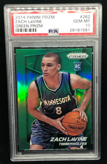 Zach Lavine 2014 Prizm Green PSA 10 Gem Mint Rookie RC