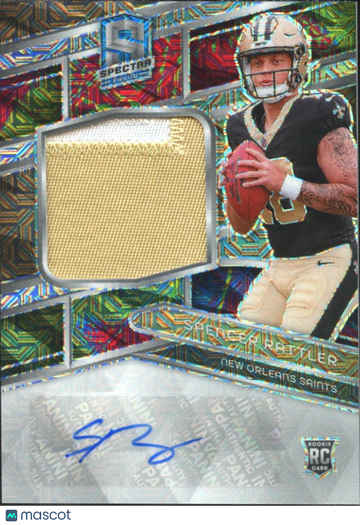2024 Panini Spectra Football Spencer Rattler #216 /10 Patch RC Authentic Memorabilia