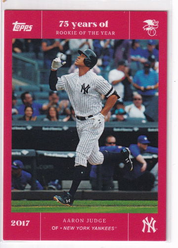 2022 Topps MLB Rookie of the Year 75th Anniversary Aaron Judge Ruby /10